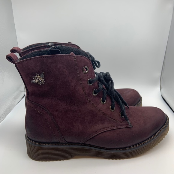 V-Italia La Farfalla Water Resistant Plum Royal Nubuck Leather Size 8 - Picture 9 of 16